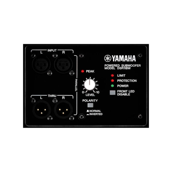 Panel de control Yamaha DSR118W Subwoofer Amplificado
