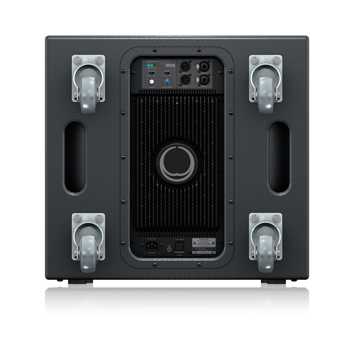 Turbosound M15B Subwoofer Amplificado Parte trasera