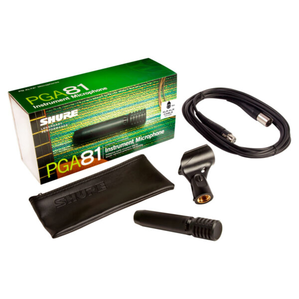 Caja y accesorios Shure PGA81-XLR Micrófono condensador cardioide para instrumento