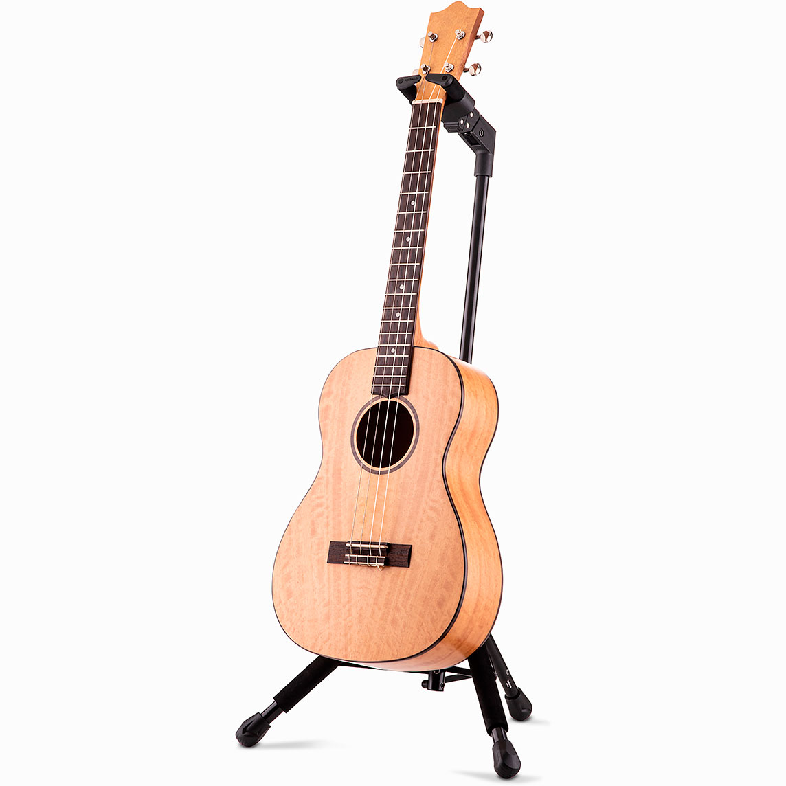 ejemplo de uso del Hercules UKS100B Soporte para ukulele con sistema auto grip (AGS)
