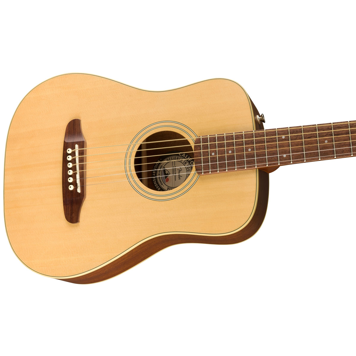 Cuerpo de la Fender Redondo Mini Natural con Funda
