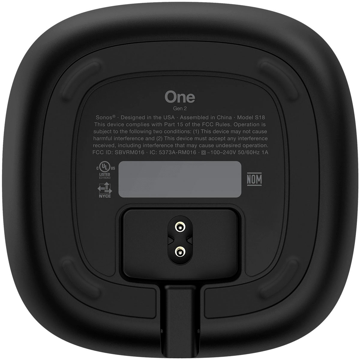 vista-inferior-sonos-one-gen-2-black-bocina-inteligente Vista inferior Sonos One Gen 2 Black Bocina inteligente