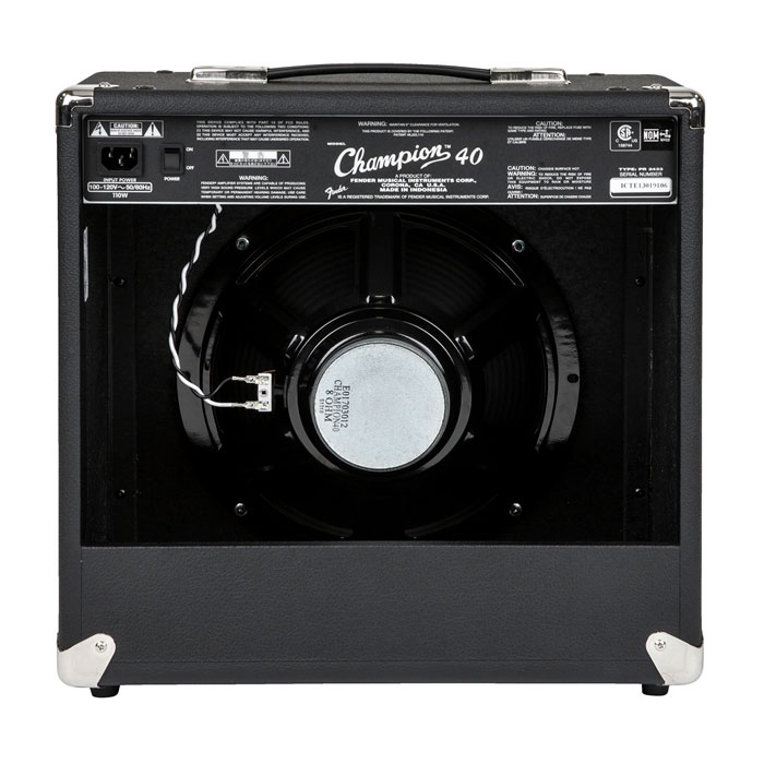 Vista trasera del Fender Champion 40 Amplificador de guitarra