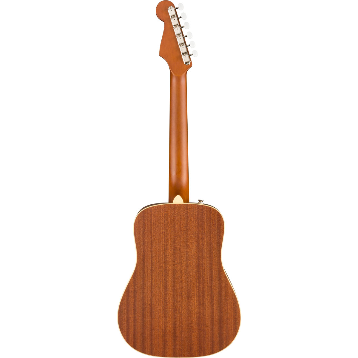 Vista trasera Fender Redondo Mini Natural con Funda