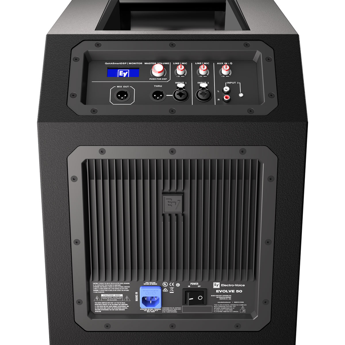 Reverso del Subwoofer Electro-Voice Evolve 50