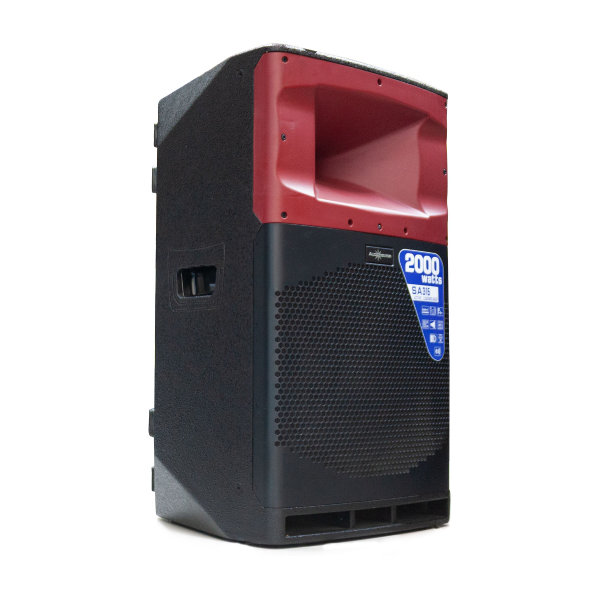 vista-izquierda-audiocenter-sa315-altavoz-amplificado Vista lateral Audiocenter SA315 Altavoz Amplificado