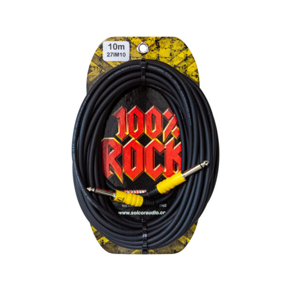 Cable de instrumento 2 Plug 10M 100% Rock 27IM10