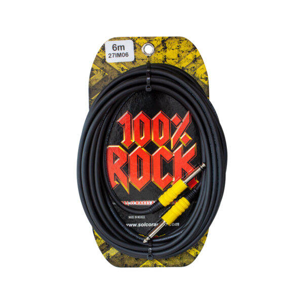 Cable de instrumento 2 Plug 6M 100% Rock 27IM06