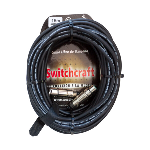Cable de micrófono XLR-XLR 15M Switchcraft 52BSW15
