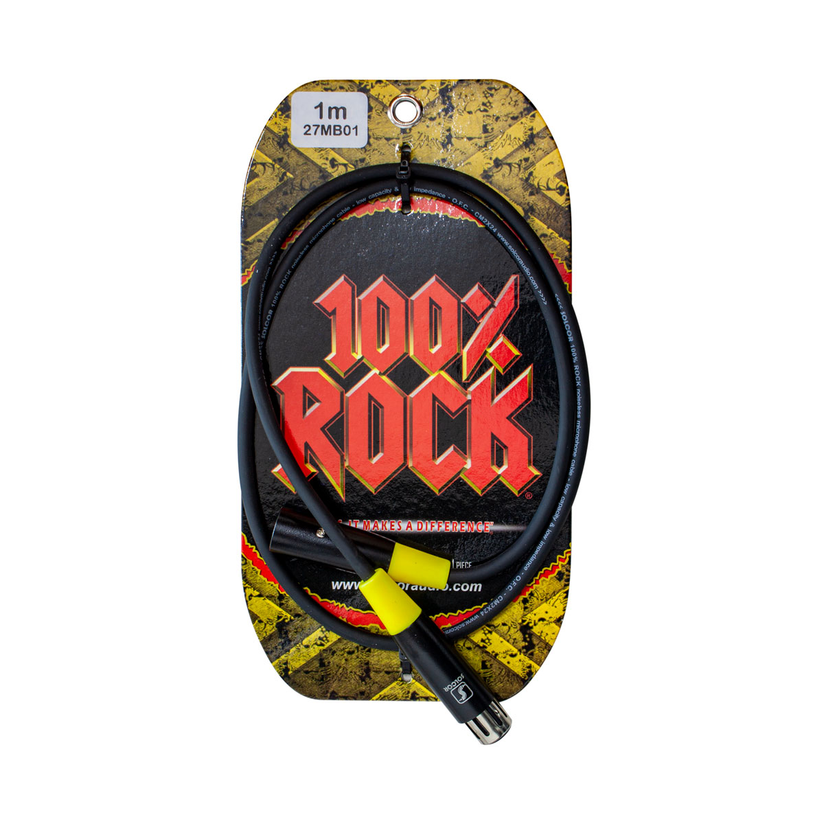 cable-de-microfono-xlr-xlr-1m-100-rock-27mb01 Cable de micrófono XLR-XLR 1M 100% Rock 27MB01