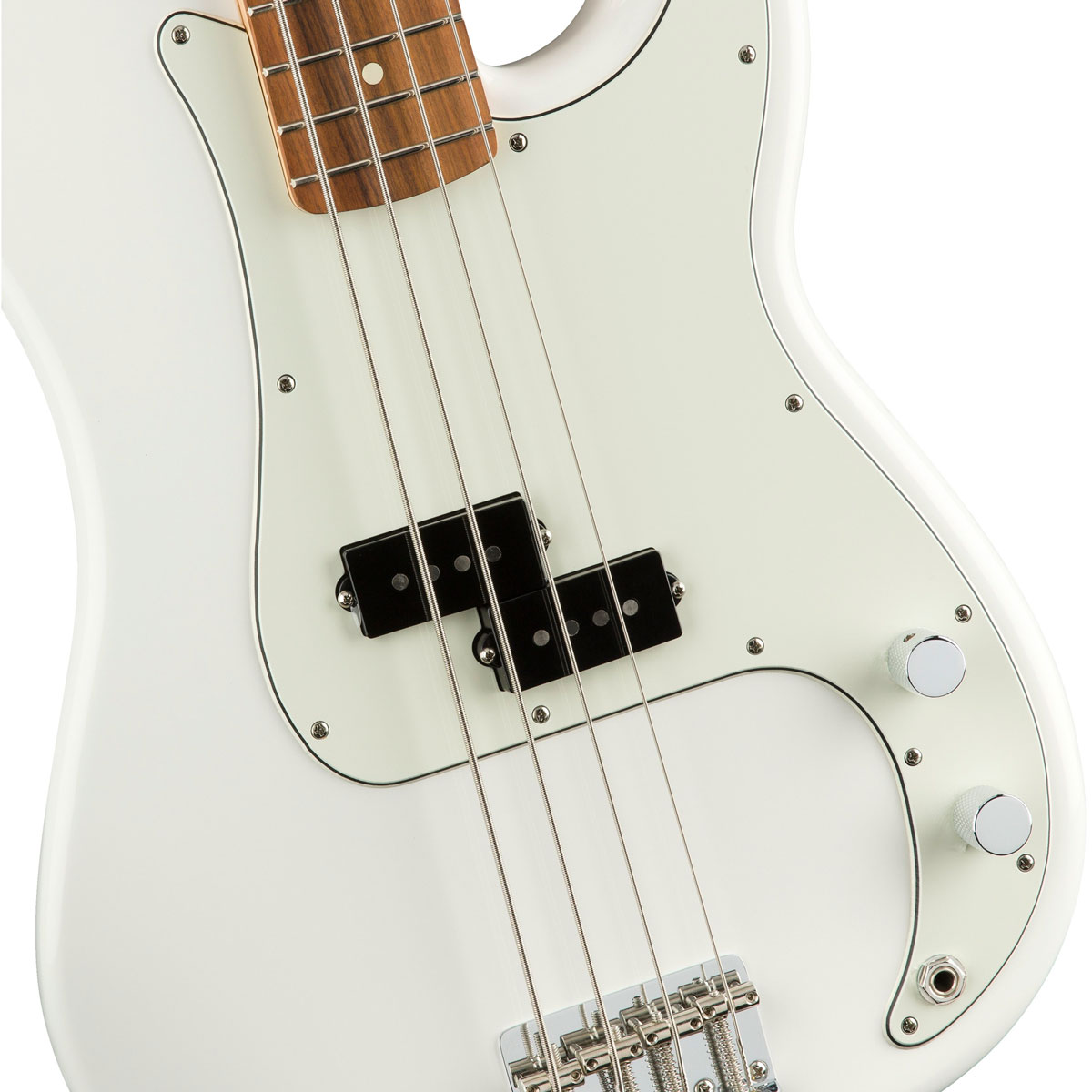 fender-player-precision-bass-polar-white-pau-ferro-0149803515-pastillas Fender Player Precision Bass Polar White Pau Ferro Pastilla Precision Bass de bobina dividida Player Series