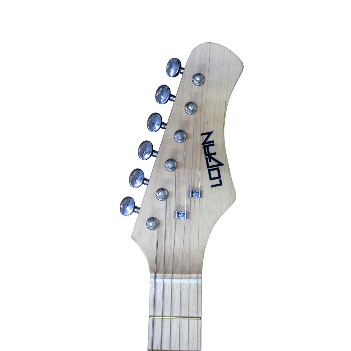 Guitarra eléctrica para niños Logan naranja Cabezal