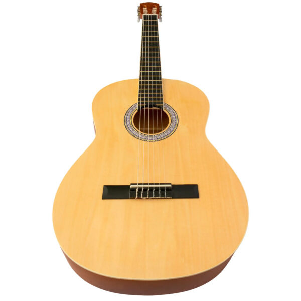 Guitarra Clásica Bamboo Natural 39" con Funda Vista Inferior