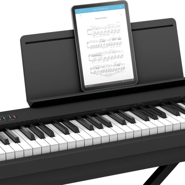 Roland FP30X-BKC Piano digital con base y pedales compatible con dispositivos móviles