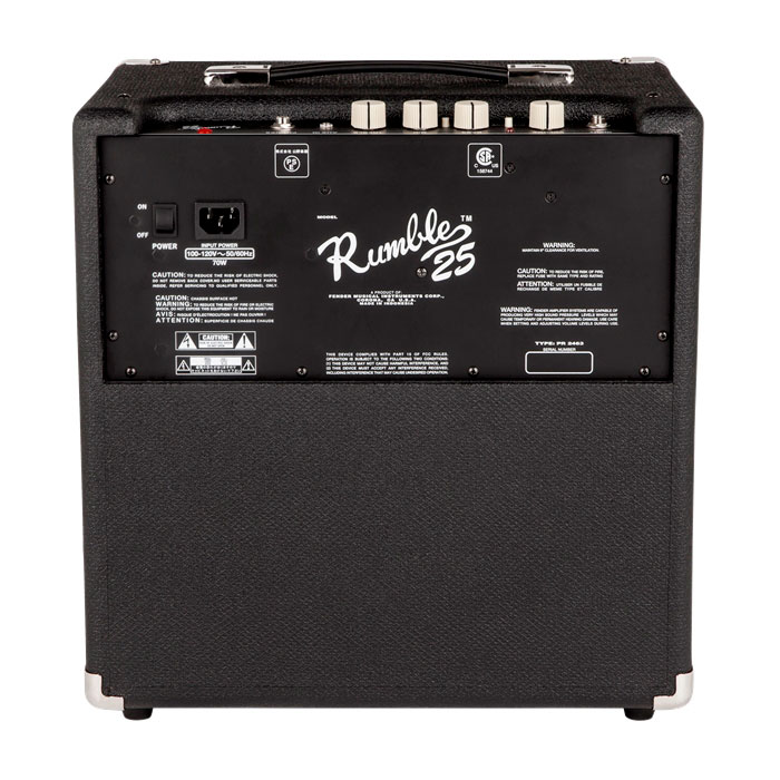 Reverso del Amplificador Fender Rumble 25