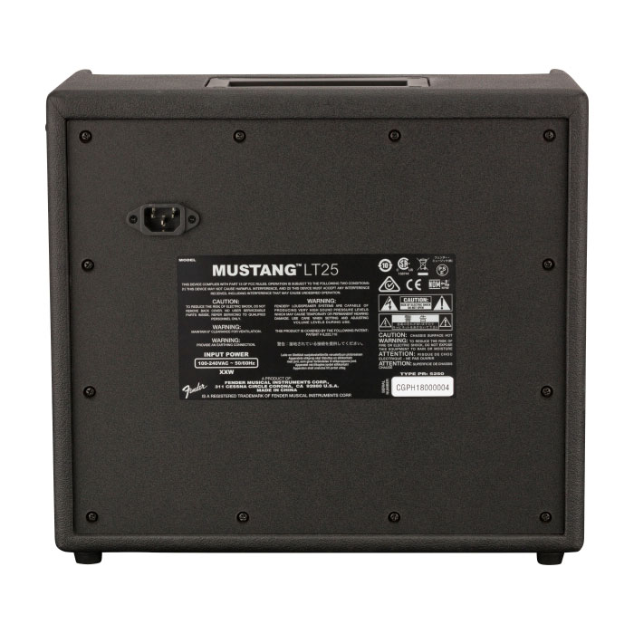 Amplificador Fender Mustang LT25 Reverso