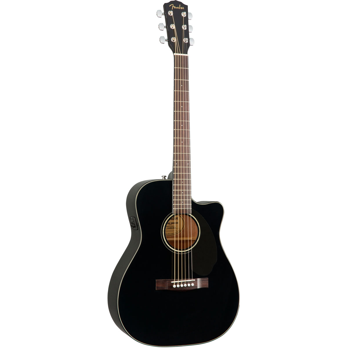 guitarra-fender-cc-60sce-concert-black-0970153006-lateral Vista lateral Fender CC-60SCE Concert Black