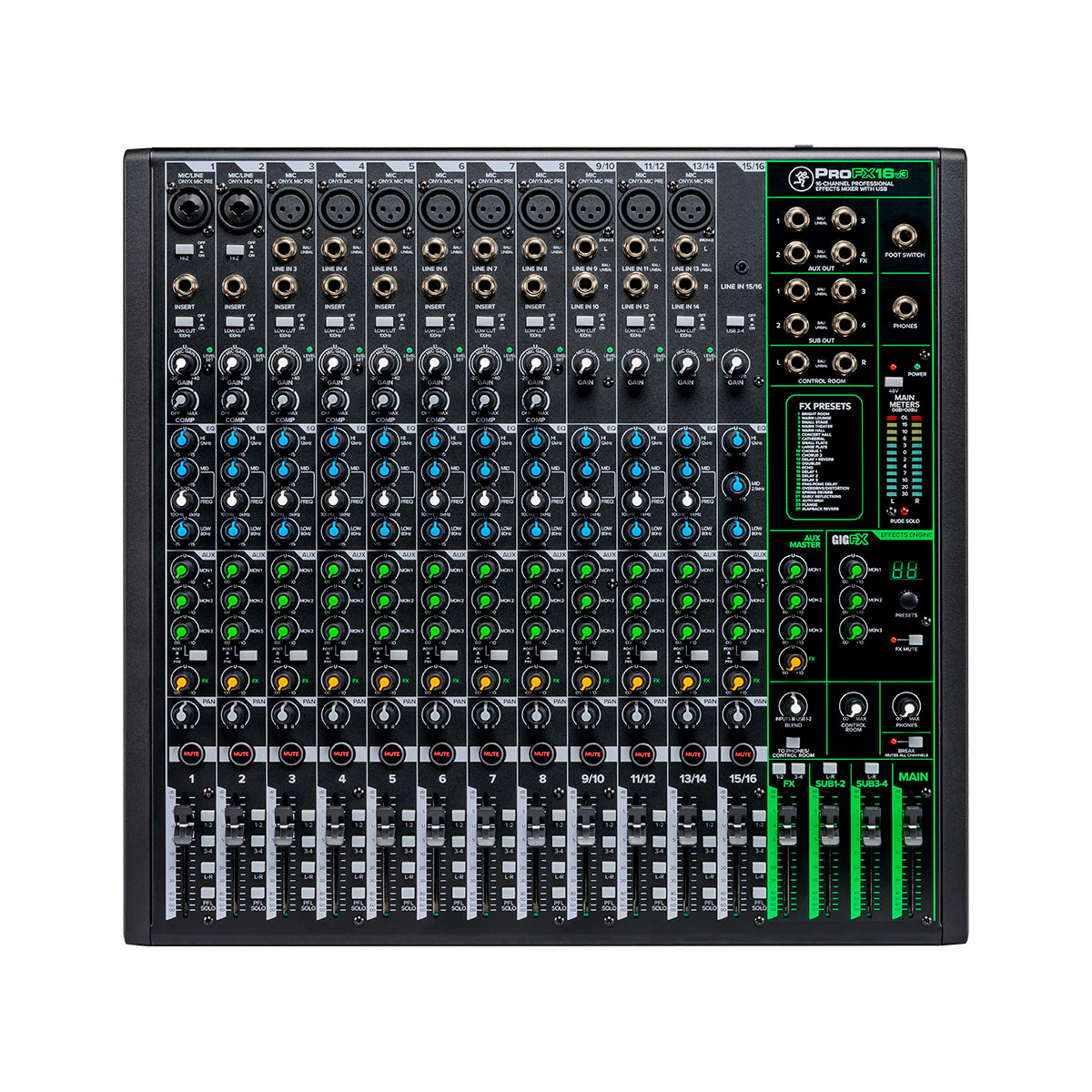 mezcladora-mackie-profx16v3-usb-16-canales Mezcladora Mackie ProFX16v3 USB 16 Canales