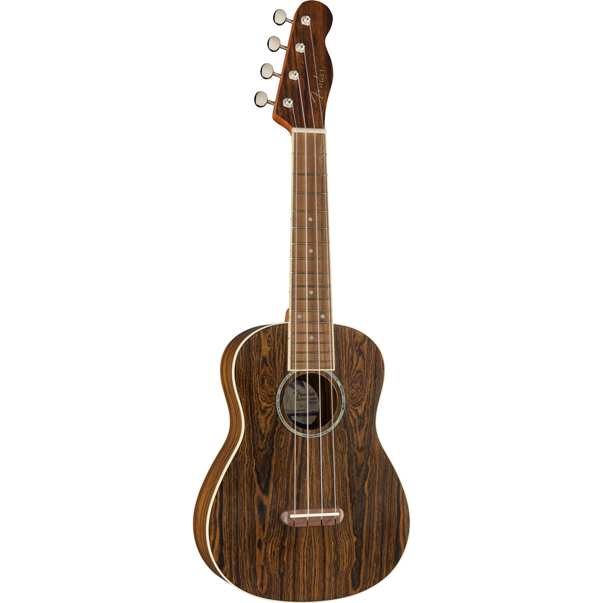 Fender Zuma Exotic Concert Ukulele Natural Bocote Lado