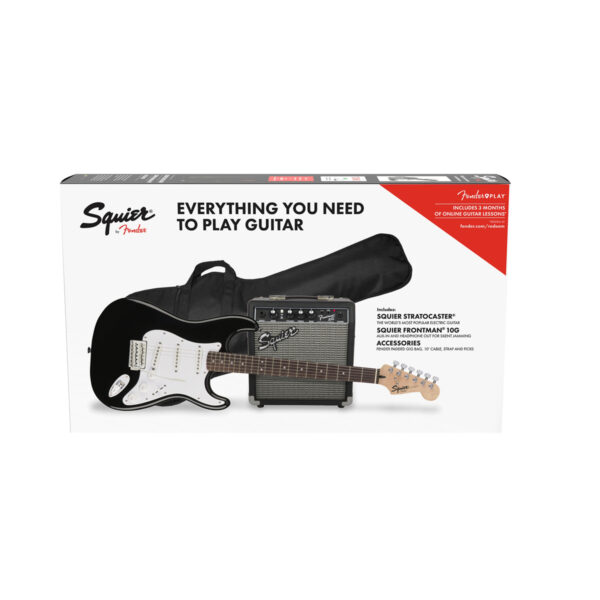 Paquete de Guitarra Squier Stratocaster Pack Black Reverso