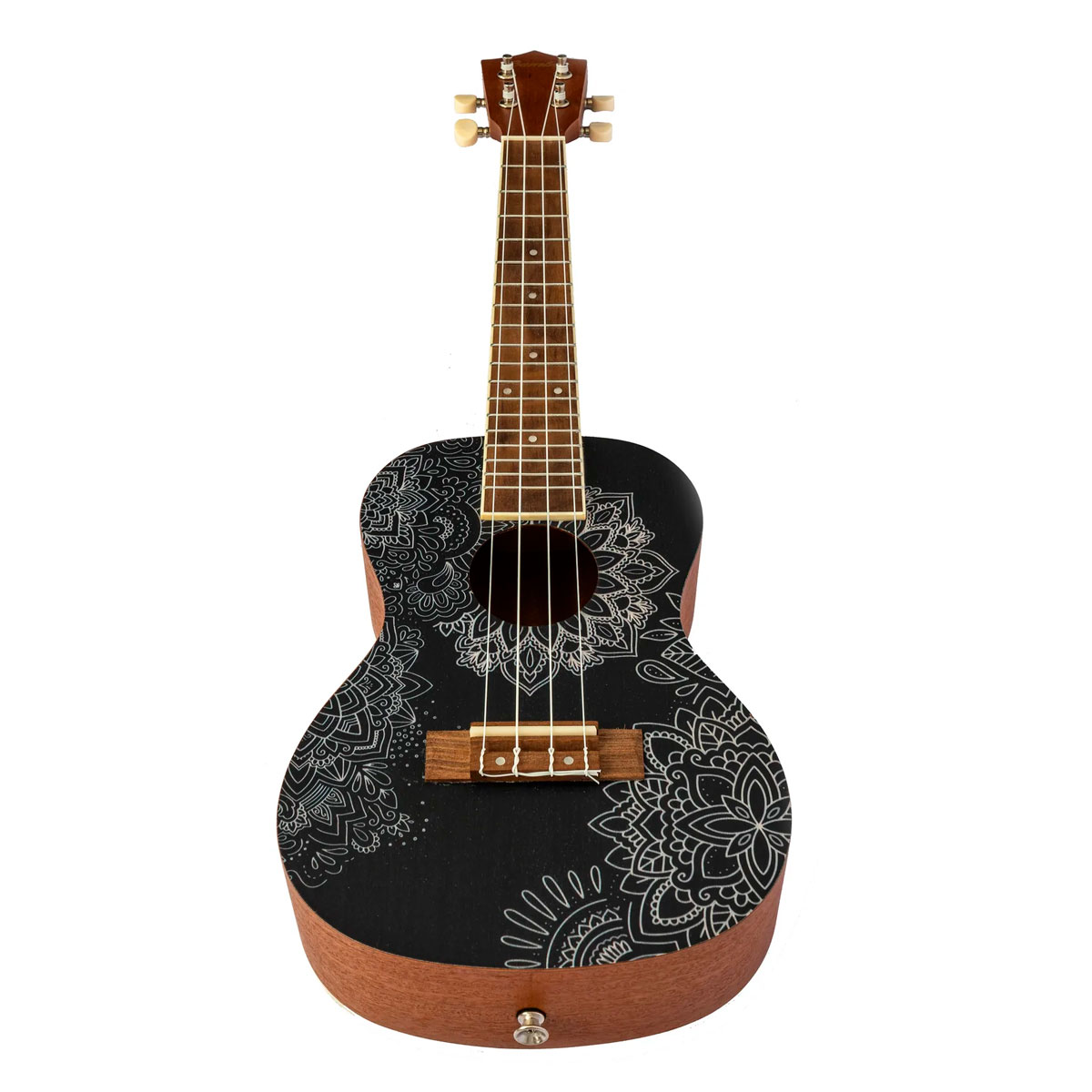 Ukelele Concierto Bamboo Soul Mandala con Funda Vista Inferior