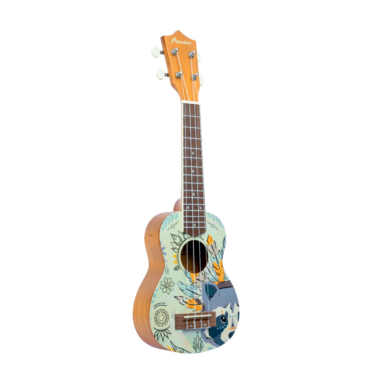 Ukelele Soprano Bamboo Boho Vista Derecha