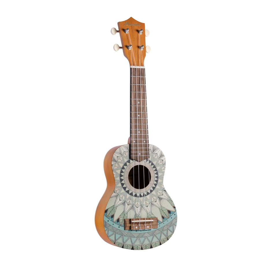 Ukelele Soprano Bamboo Jade con Funda Vista Derecha