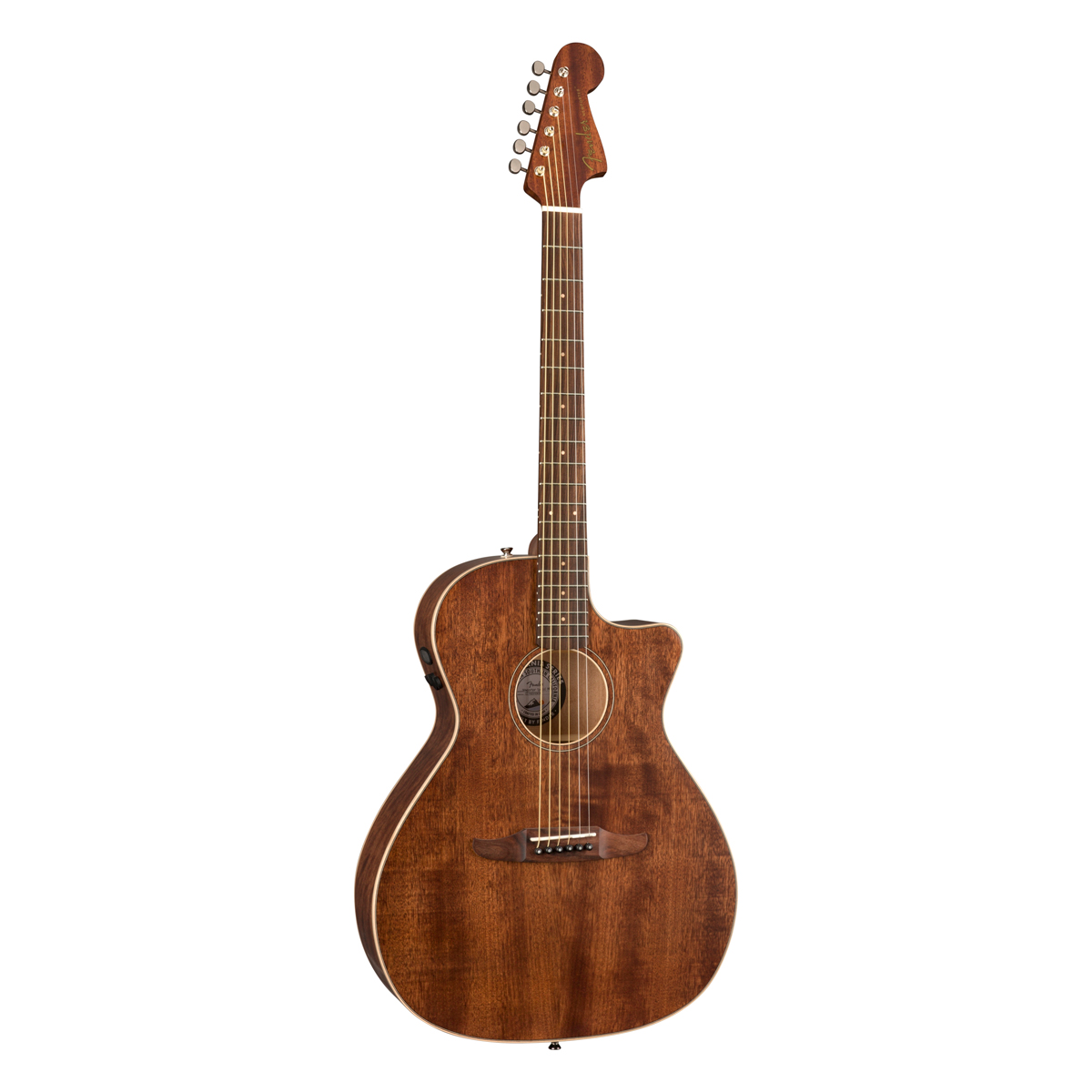 Vista Lateral de la Fender Newporter Special Mahogany