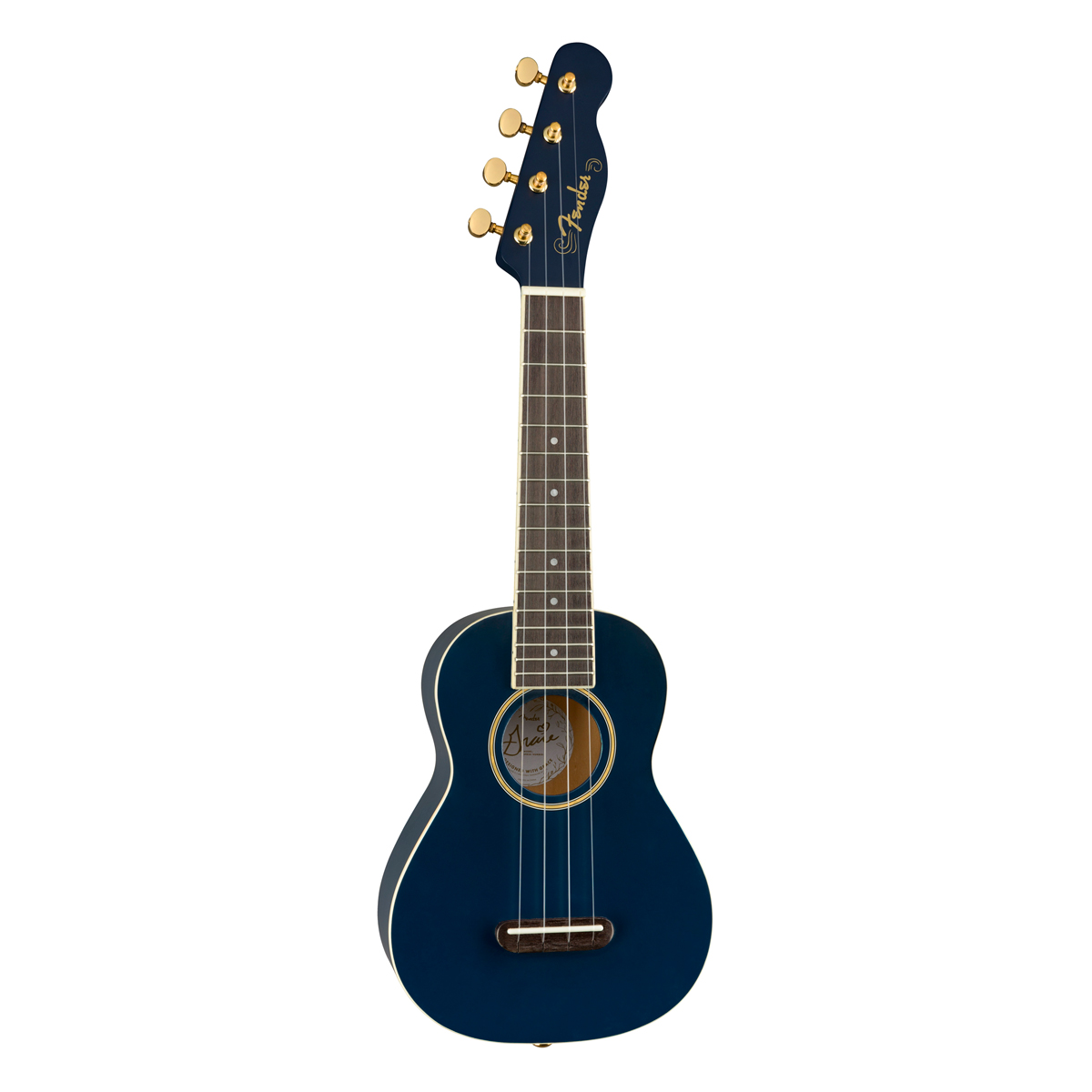 Vista Lateral del Ukulele Soprano Fender Grace VanderWaal Moonlight