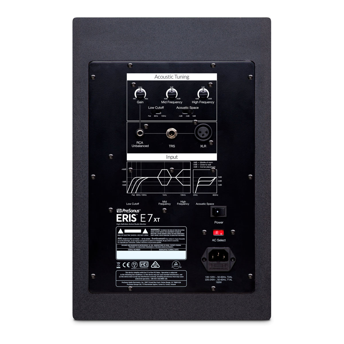 Reverso del Monitor de Estudio Presonus Eris E7 XT