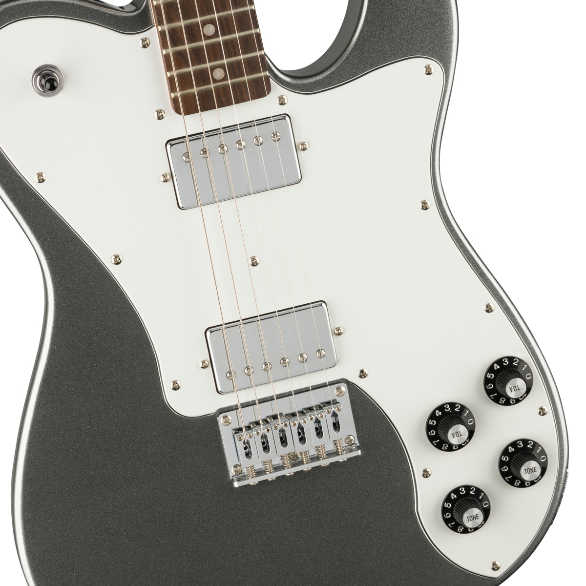 Pastillas de la Squier Affinity Series Telecaster Deluxe Charcoal Frost Metallic