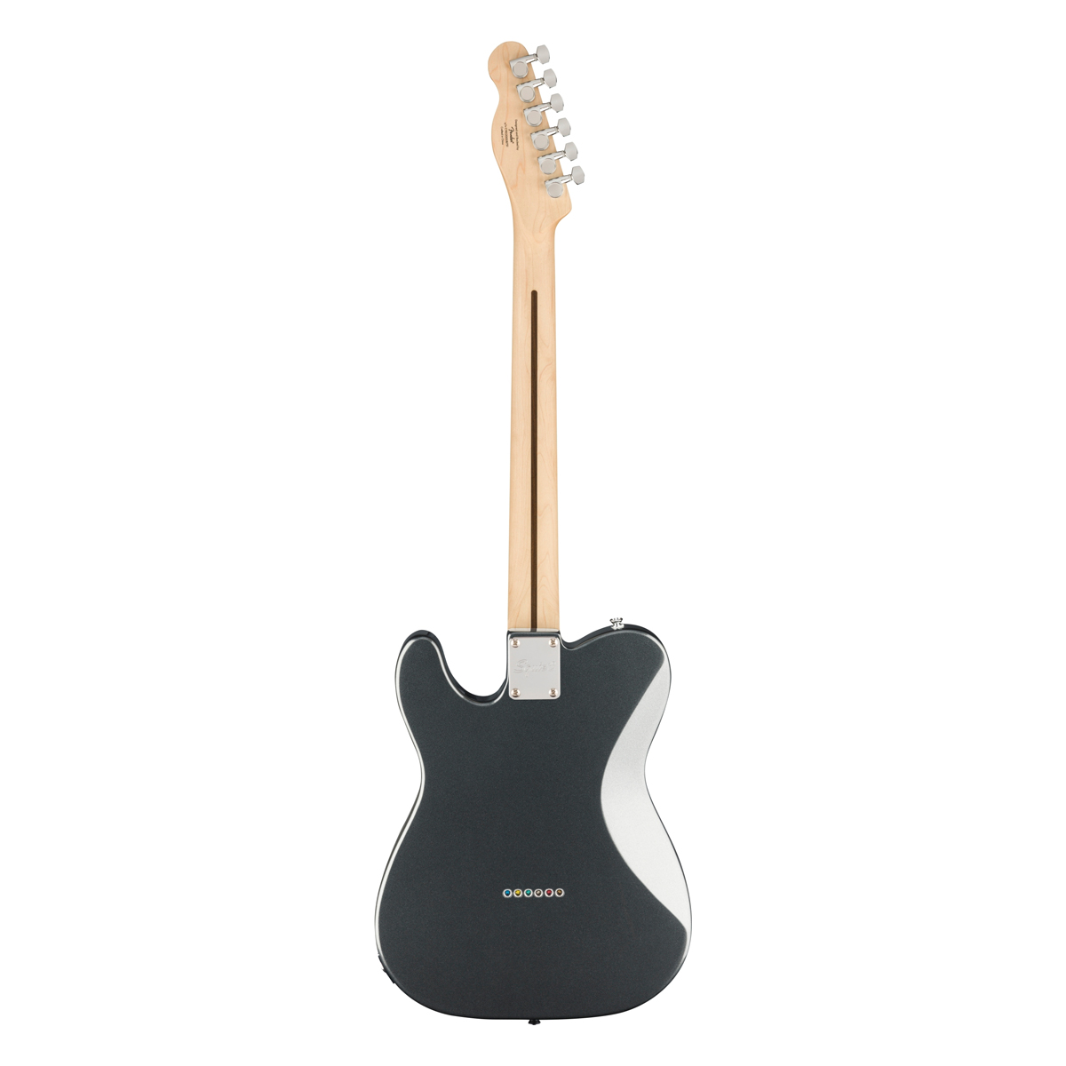 Reverso de la Squier Affinity Series Telecaster Deluxe Charcoal Frost Metallic