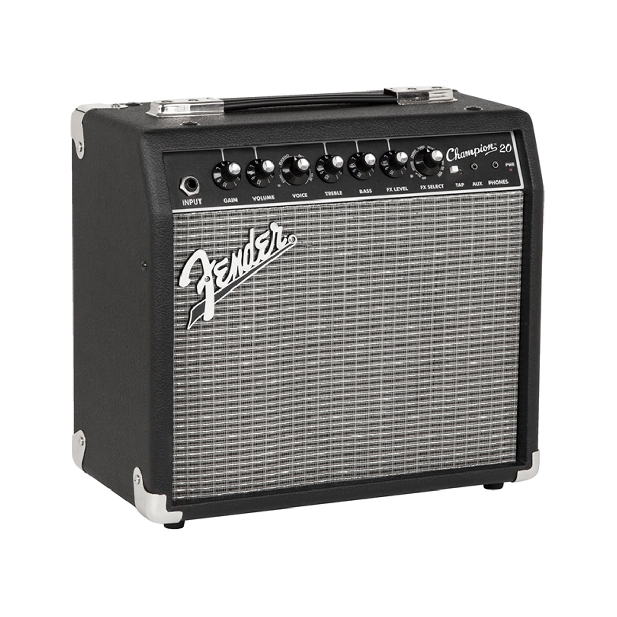 Vista Lateral Derecha del Fender Champion 20 Amplificador de guitarra