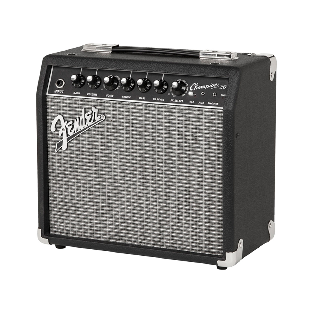 Vista Lateral Izquierda del Fender Champion 20 Amplificador de guitarra