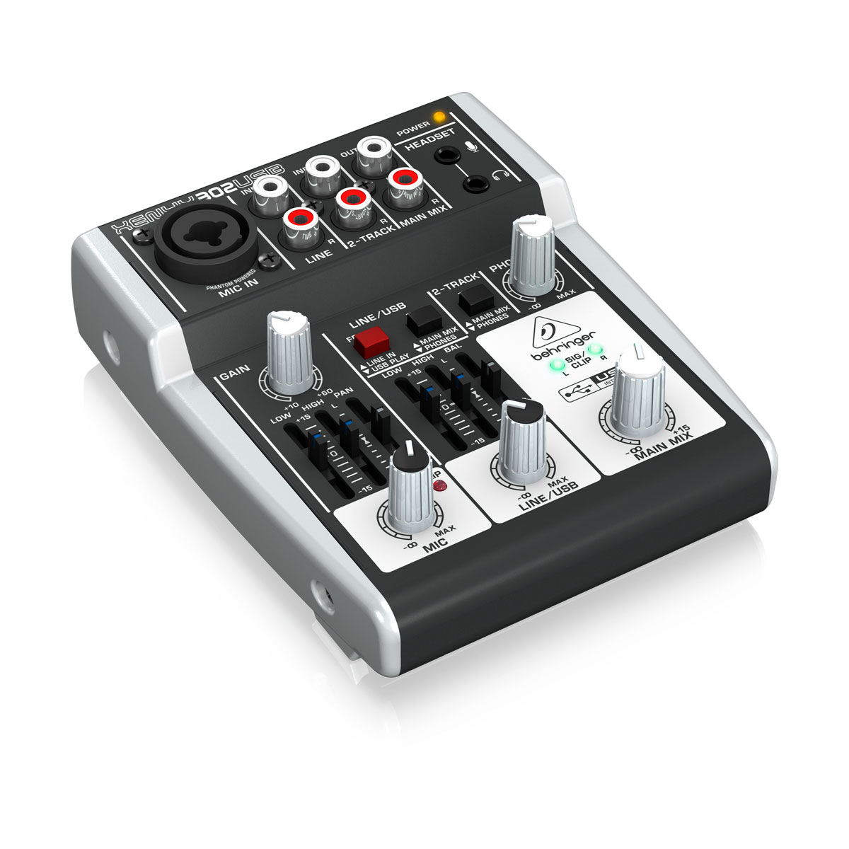 Mezcladora Behringer Xenyx 302USB Vista Derecha Mezcladora Behringer Xenyx 302USB Vista Derecha