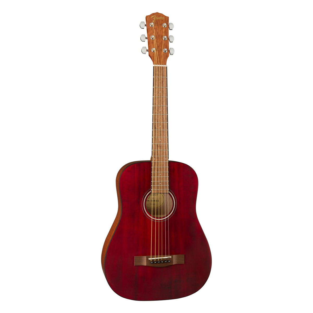 Vista Derecha Guitarra Fender FA-15 3/4 Steel Red