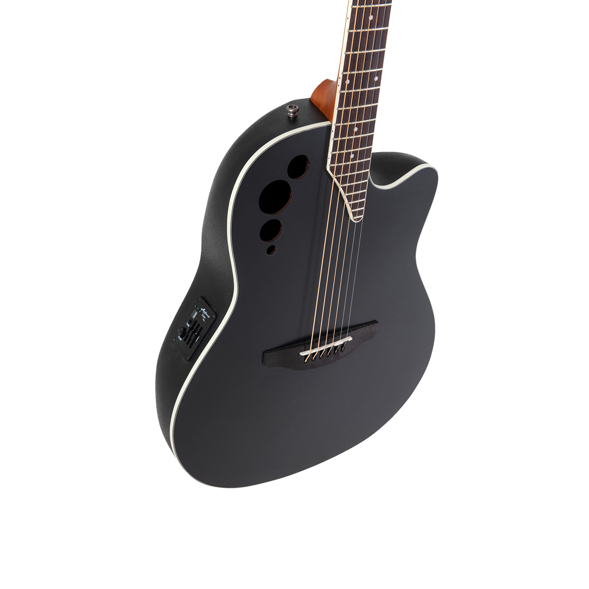 Vista derecha Ovation Applause AE44-5S Black Satin Guitarra Electroacústica